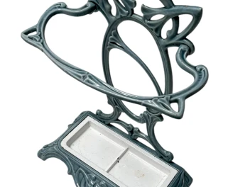 Art Nouveau Enameled Iron Umbrella Stand, 1900s
